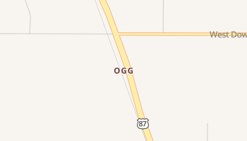 Ogg, Texas map