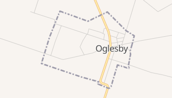 Oglesby, Texas map