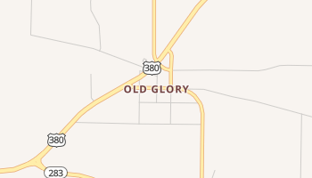 Old Glory, Texas map