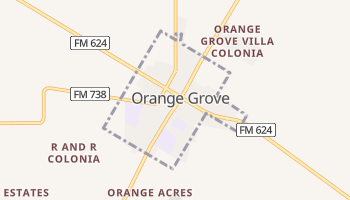 Orange Grove, Texas map