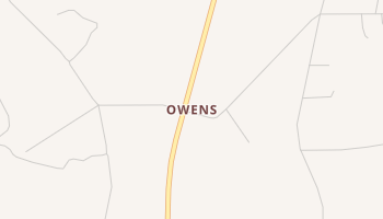Owens, Texas map