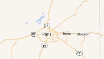 Paris, Texas map