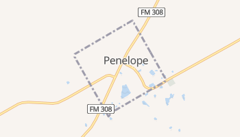 Penelope, Texas map