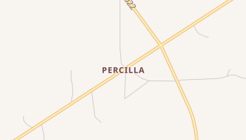 Percilla, Texas map