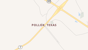 Pollok, Texas map