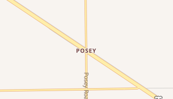 Posey, Texas map