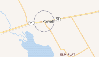 Powell, Texas map