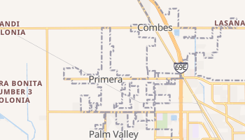 Primera, Texas map