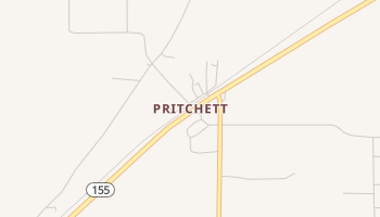 Pritchett, Texas map