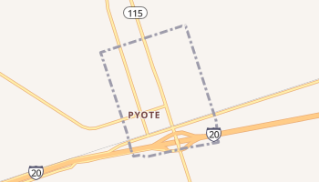 Pyote, Texas map