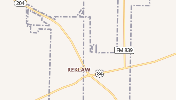 Reklaw, Texas map