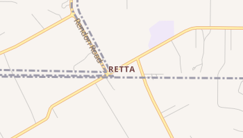 Retta, Texas map