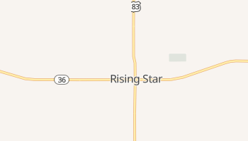 Rising Star, Texas map