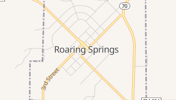 Roaring Springs, Texas map