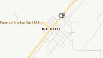 Rochelle, Texas map