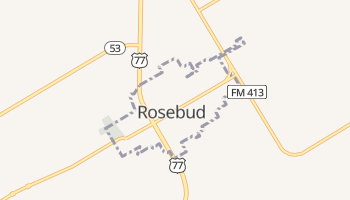 Rosebud, Texas map