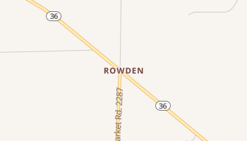 Rowden, Texas map