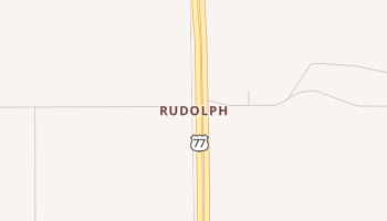Rudolph, Texas map