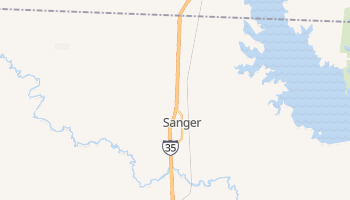 Sanger, Texas map