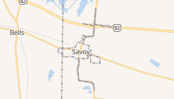 Savoy, Texas map
