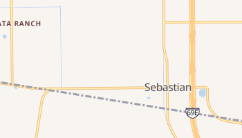 Sebastian, Texas map