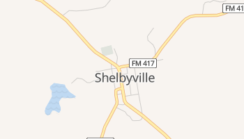 Shelbyville, Texas map