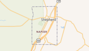 Shepherd, Texas map