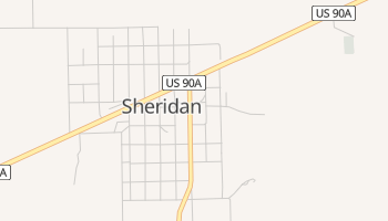 Sheridan, Texas map