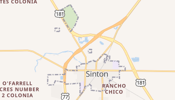 Sinton, Texas map