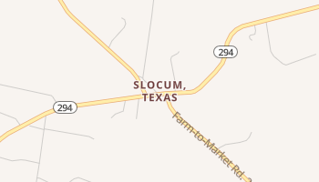 Slocum, Texas map