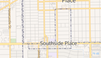 Southside Place, Texas map