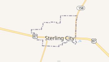 Sterling City, Texas map