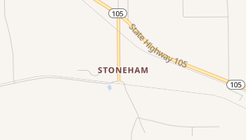 Stoneham, Texas map