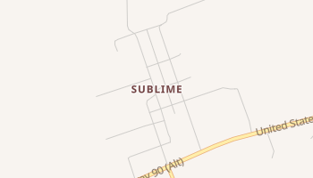 Sublime, Texas map