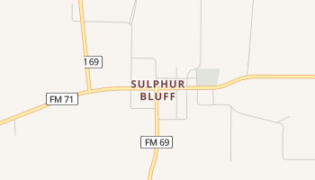 Sulphur Bluff, Texas map