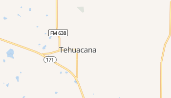 Tehuacana, Texas map