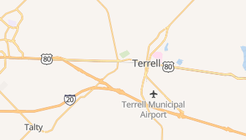Terrell, Texas map