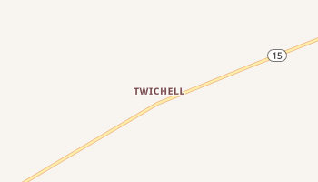 Twichell, Texas map