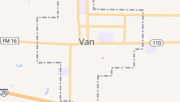 Van, Texas map