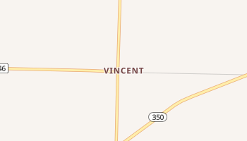 Vincent, Texas map