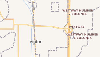 Vinton, Texas map