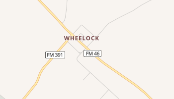 Wheelock, Texas map