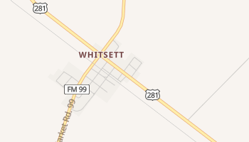 Whitsett, Texas map