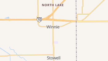 Winnie, Texas map