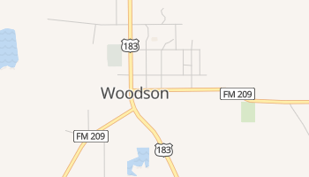 Woodson, Texas map