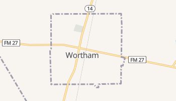 Wortham, Texas map