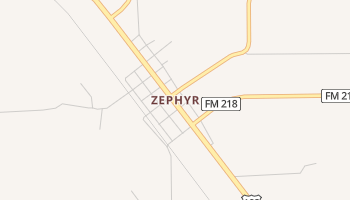 Zephyr, Texas map