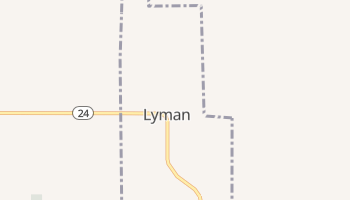 Lyman, Utah map