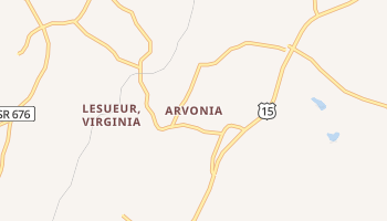 Arvonia, Virginia map