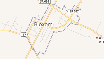 Bloxom, Virginia map